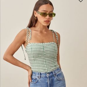 Reformation fitted linen top